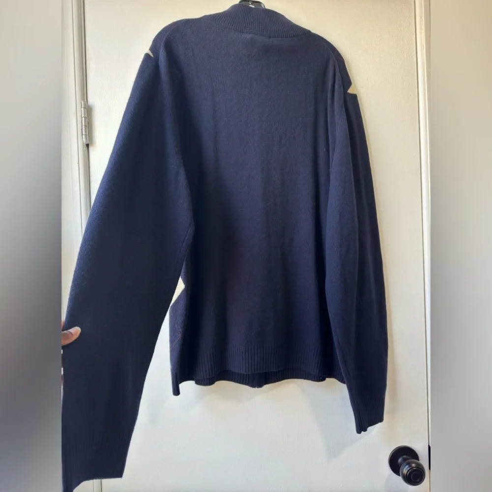 Brooks Brothers Men’s 100% Lambswool Full Zipper Sweater Sz